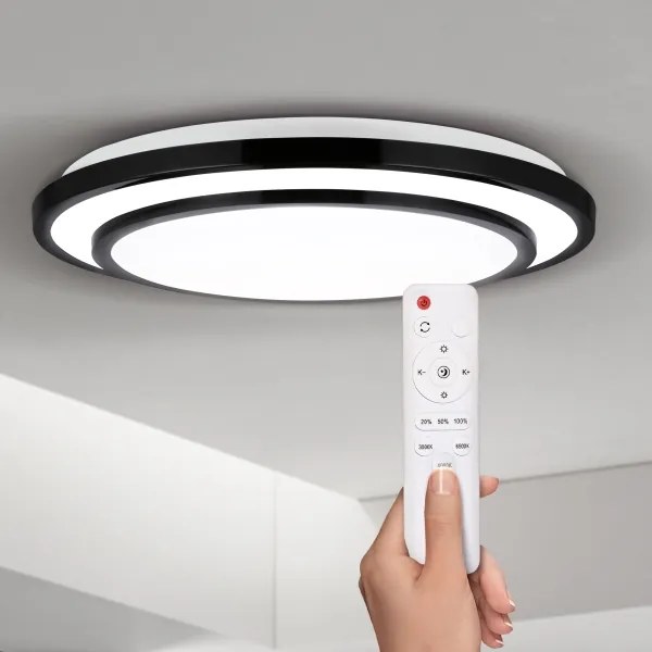 Brilagi-LED Dimmelhető lámpa LUCIANO LED/48W/230V 3000-6500K ø 39 cm fekete + távirányító