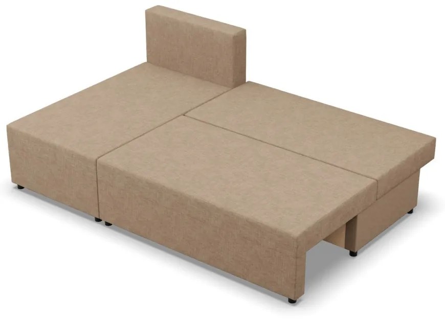 Nobu sarokkanapé, fonott, univerzális oldal, bézs