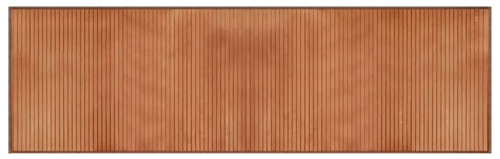 négyszögletű barna bambusz szőnyeg 60 x 200 cm
