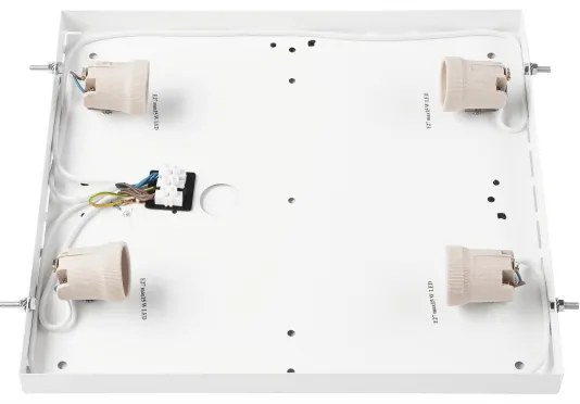 Mennyezeti lámpa NATURAL SQUARE 4xE27/15W/230V 39x39 cm fenyő/fehér