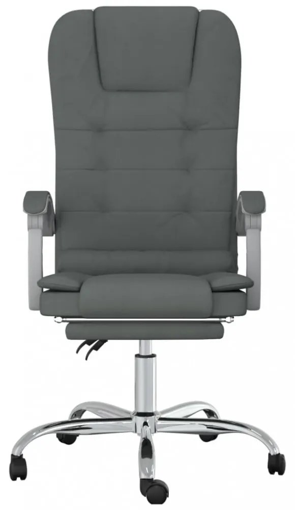 vidaXL sötétszürke szövet dönthető masszázsfotel