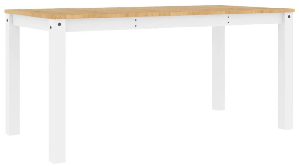Panama fehér tömör fenyőfa ebédlőasztal 160 x 80 x 75 cm