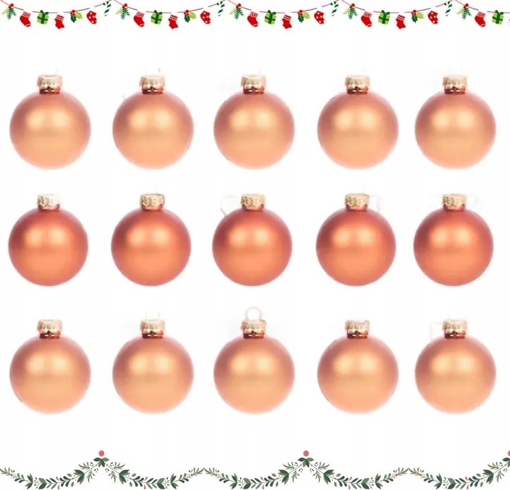 Üveg Barna Matt És Fényes Bombák Karácsonyfa Medálok 15db