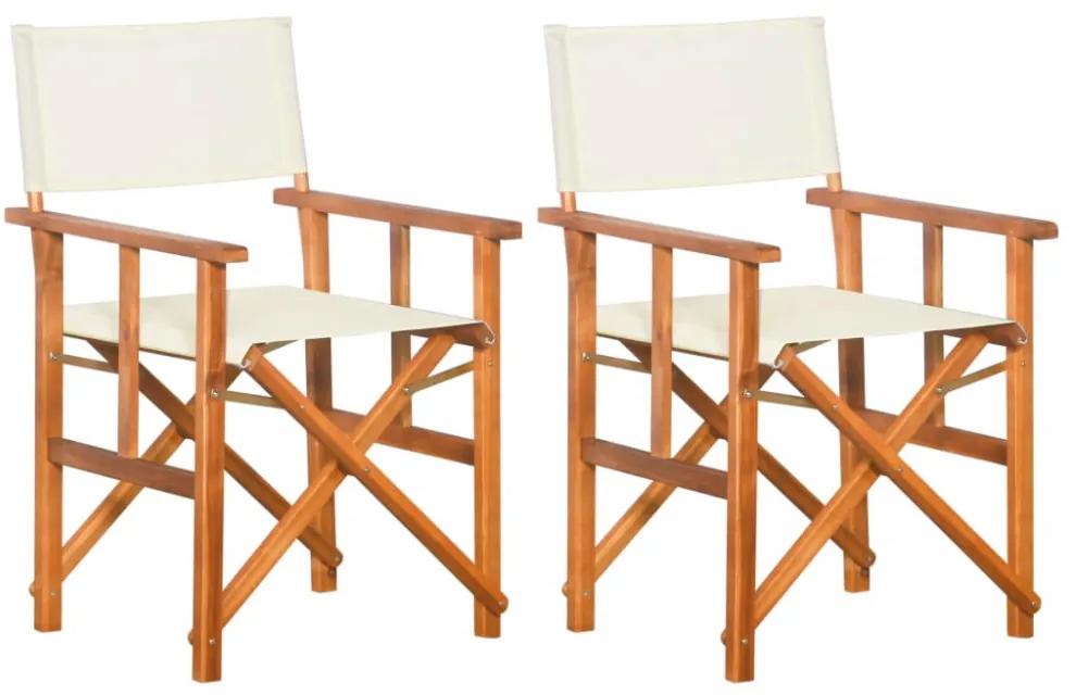 2 db tömör akácfa rendezői szék