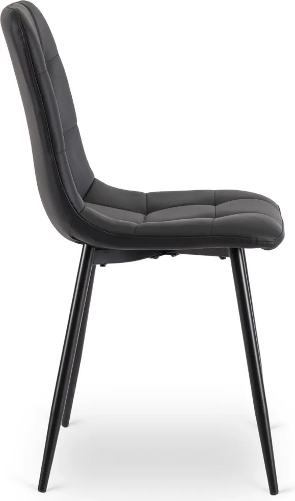 Szék fekete színben, műbőr kárpittal DALVIN