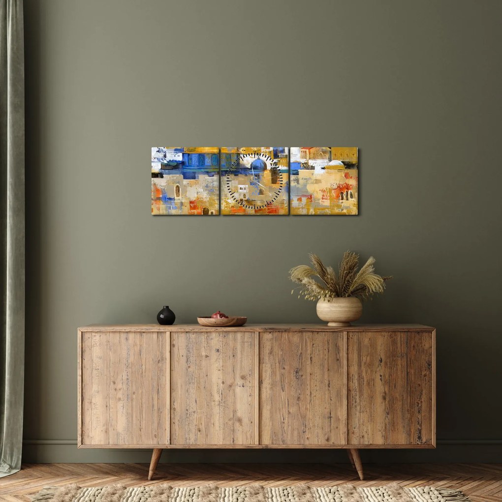 Kép - siratófal, Jerusalem, Israel (órával) (90x30 cm)