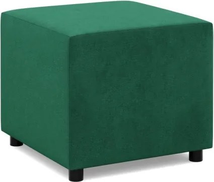 Zeus puff, bársony, 50x50, zöld