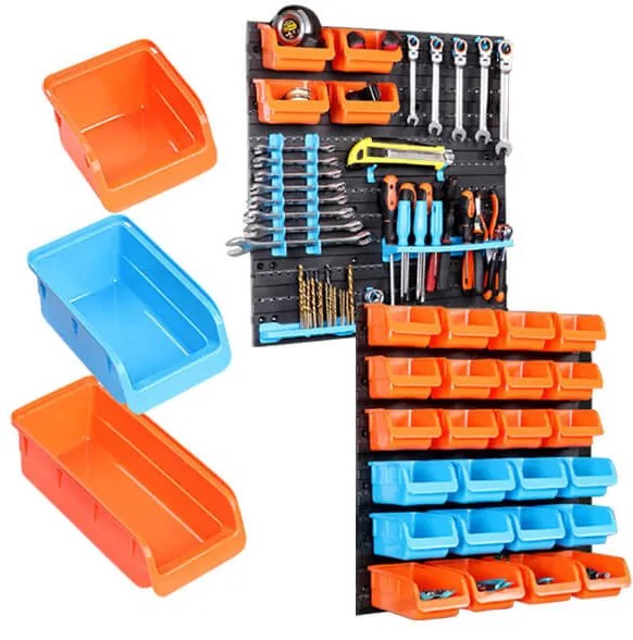 Fali csavar és szerszám rendező 2 típusba-43 db-os