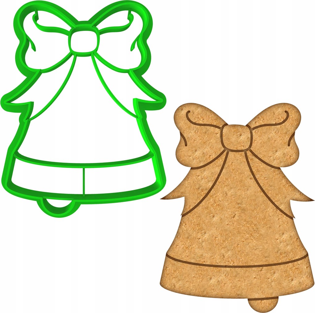 Karácsonyi Forma Mézeskalács lyukasztó Karácsonyi Csengő 8cm