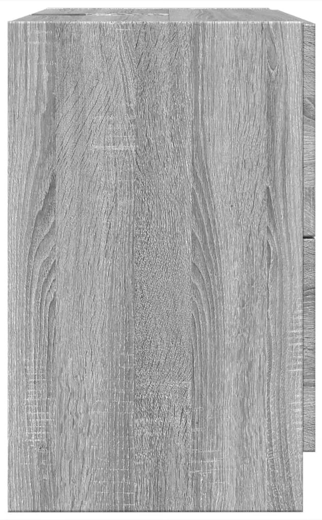 szürke sonoma színű szerelt fa mosdószekrény 59 x 37 x 59 cm
