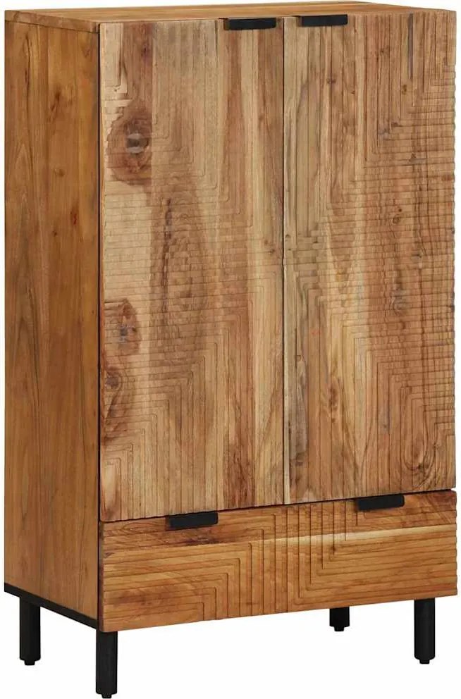 vidaXL Magasfiú polcokkal Természetes 60 x 33,5 x 100 cm Tömör Akácfa
