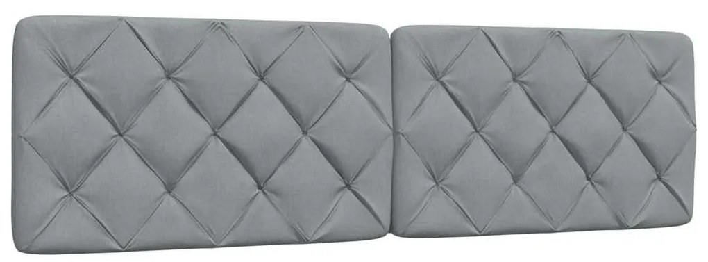 világosszürke szövet ágykeret LED-es matrac nélkül 180 x 200 cm