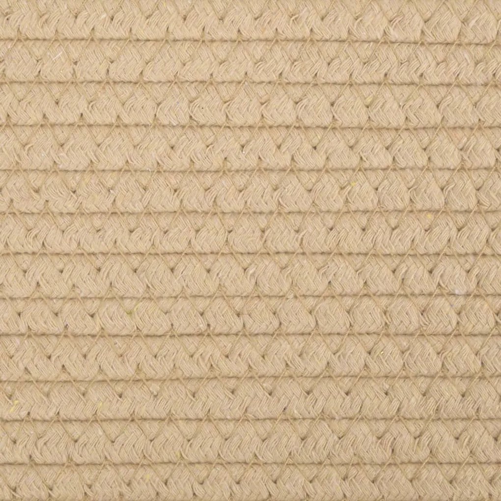 bézs-fehér pamut tárolókosár Ø43 x 38 cm