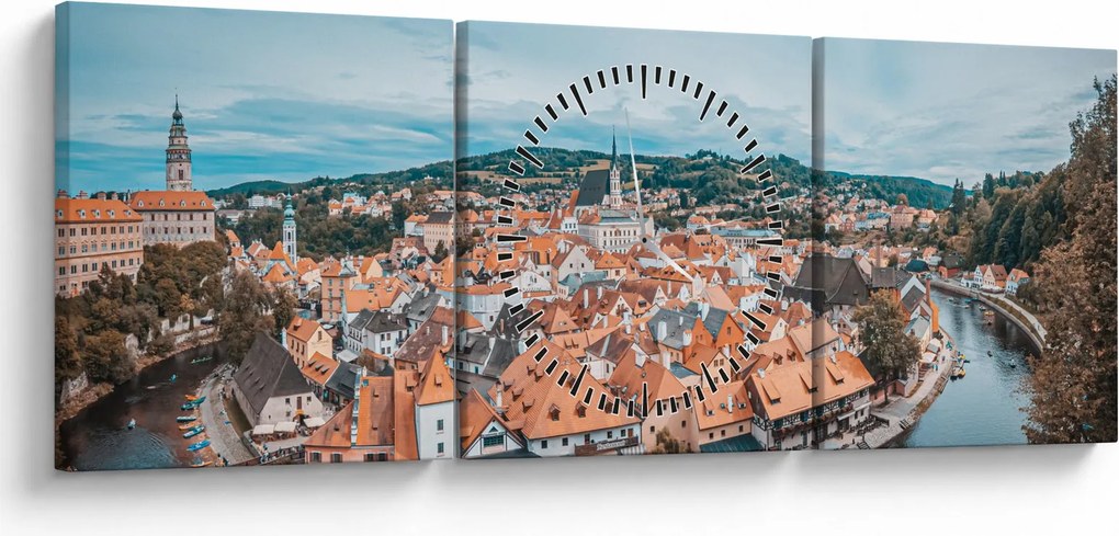 Kép - Cseh Krumlov (órával) (90x30 cm)