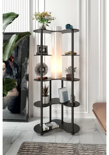 NOTO állólámpa polcokkal 1xE27/40W/230V fekete