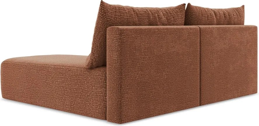 Téglavörös kinyitható-tárolóhelyes sarokkanapé (jobb oldali) Kalena – Makamii