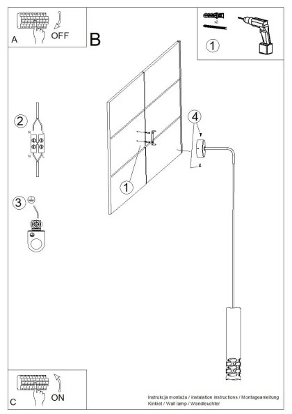 Sollux SL.1695 - Fali lámpa LIRO 1xGU10/10W/230V fehér