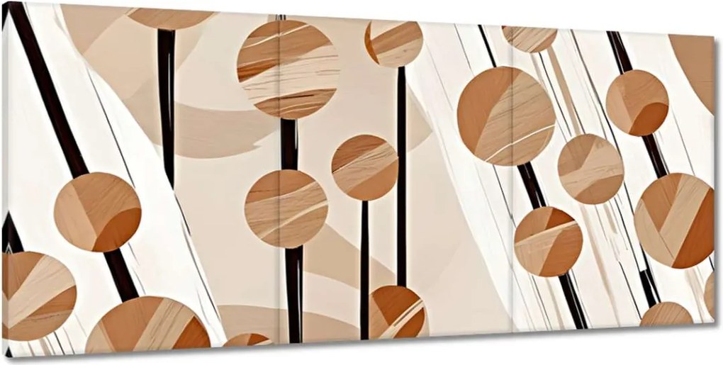 Vászonképek 210x100 Bézs az oszlopokon