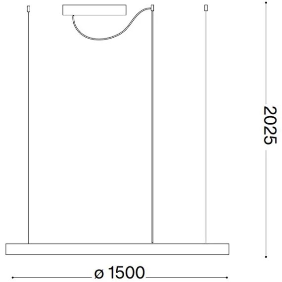 Ideal Lux - LED Dimmelhető csillár zsinóron ORACLE S LED/83W/230V 4000K átm. 150 cm fehér