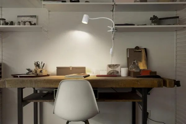 Osram - DESK LINE asztali lámpa csíptetővel 1xGU10/9W/230V fehér