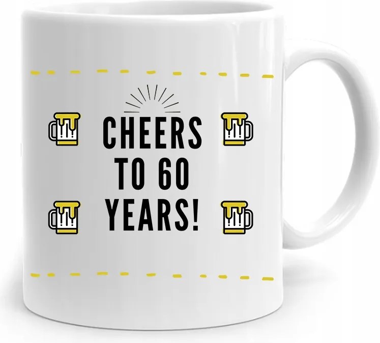 Bögre Tökéletes Ajándék Születésnapra 60 60-es 60-as évek fotónyomtatással