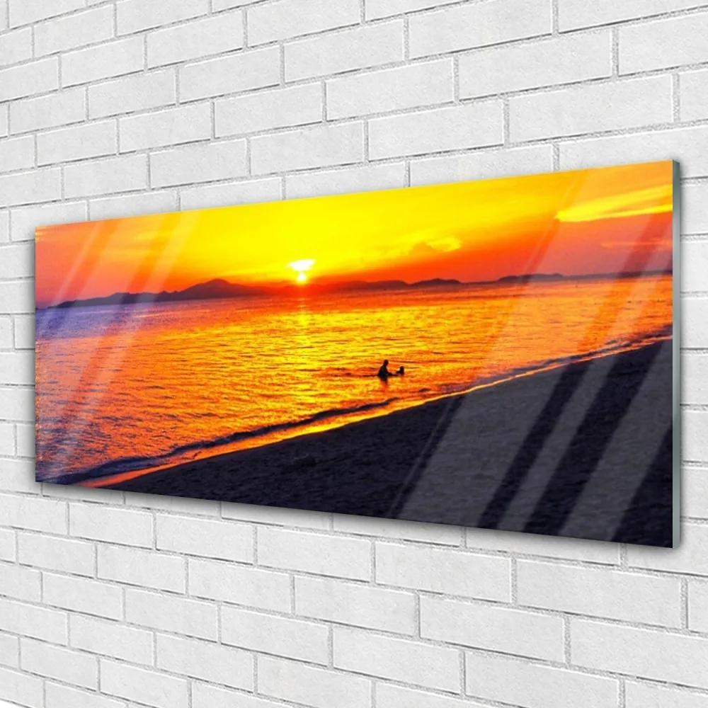 Akrilkép Sun Sea Beach Landscape 100x50 cm