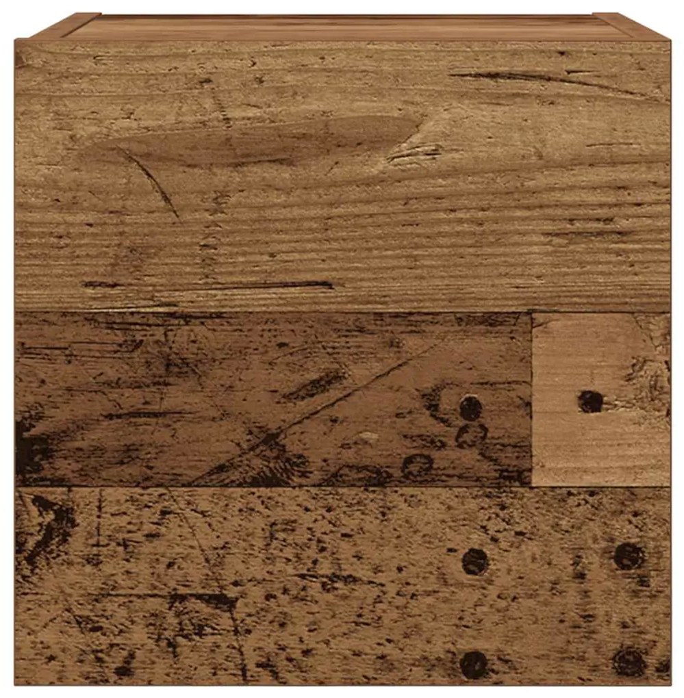 2 db antik fa színű falra szerelhető TV-szekrény 30,5x30x30 cm