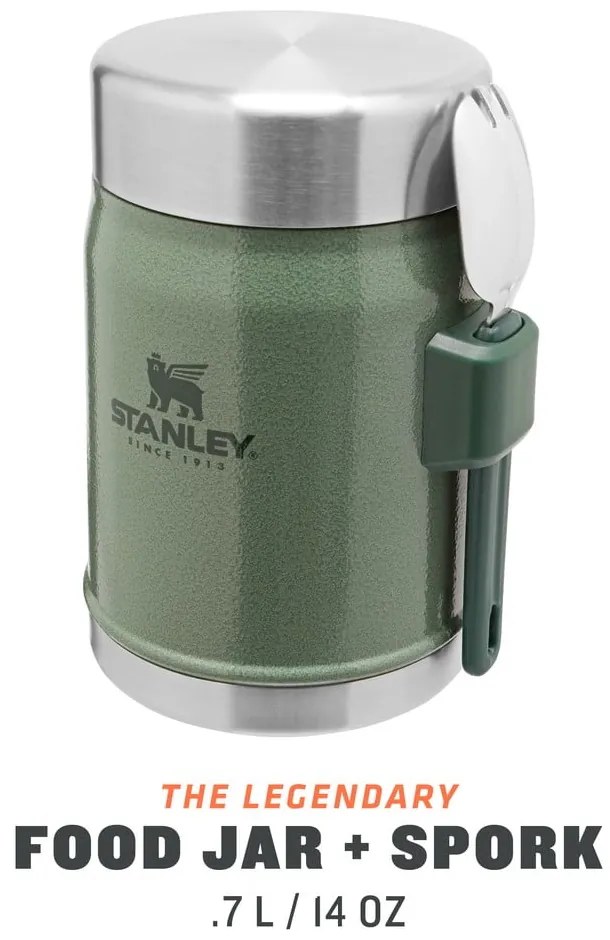 Zöld rozsdamentes acél ételtartó termosz 400 ml Legendary Classic Hammer Tone Green – Stanley