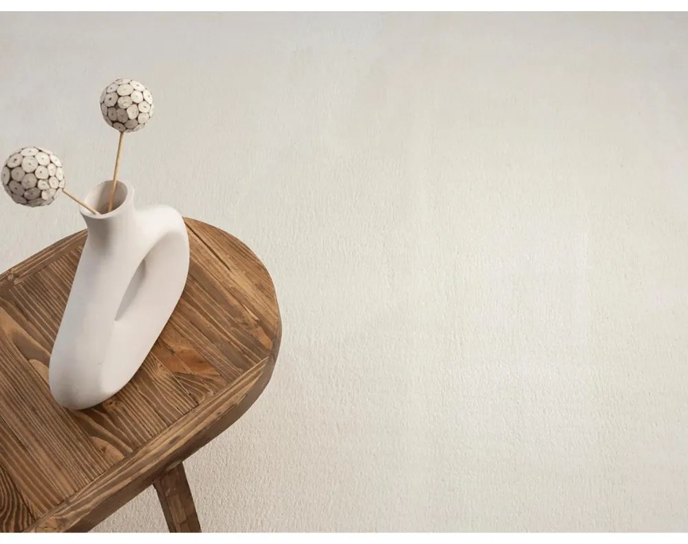 Krém színű plüss shaggy szőnyeg, 80x250cm, Star Shaggy