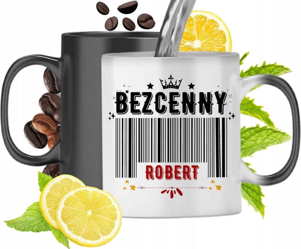 Mágikus bögre Robertnek Fekete matt nyomott mintával 330ml