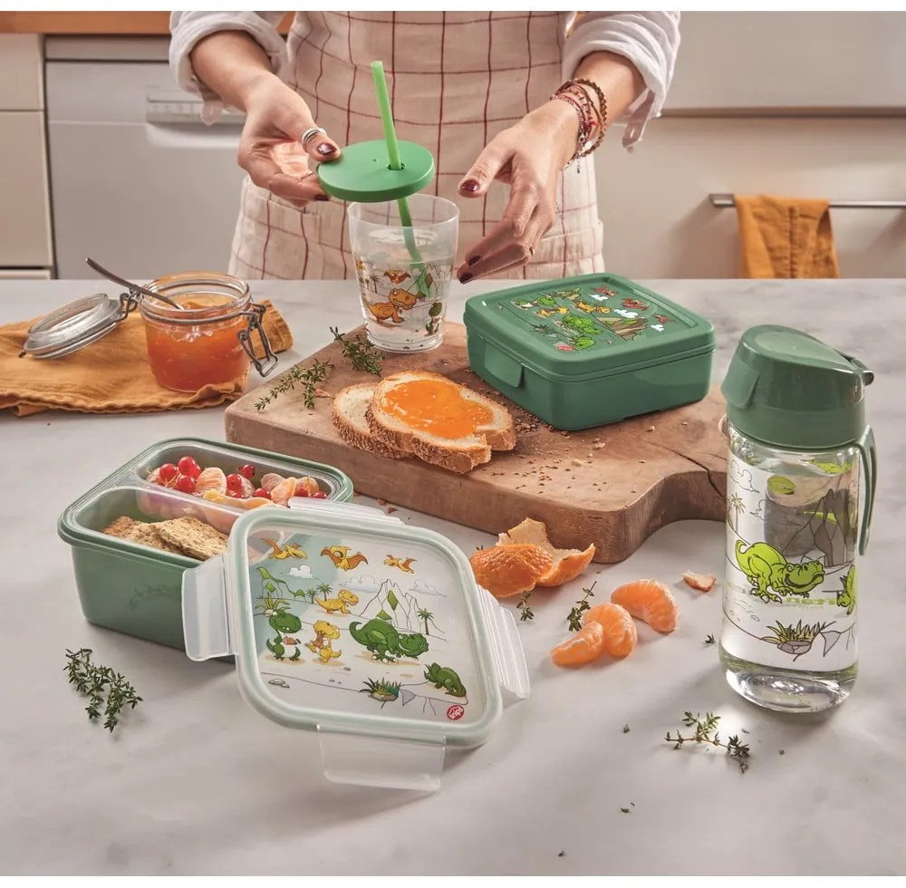 Zöld gyerek uzsonnás doboz Dinosaur – Snips