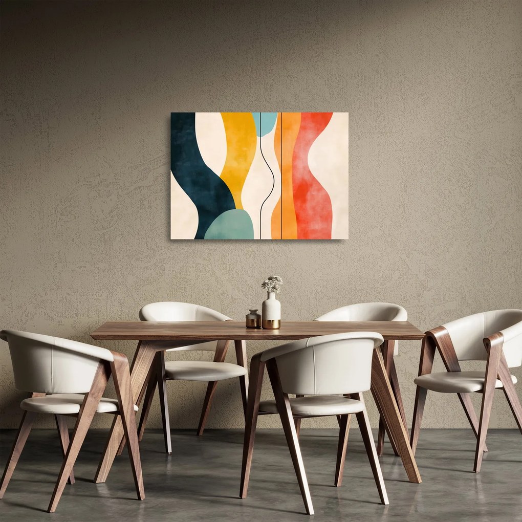 Üveg kép - Minimalista színes illusztráció II. (70x50 cm)