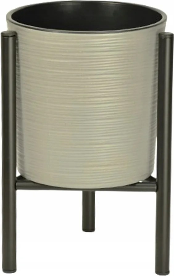 Virágtartó álló virágtartó szürke kaspóval és lengyel gyártótól