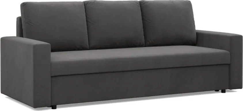 Zeus kanapéágy, szövet anyag, bonell töltet, egyenes kartámasz, szürke