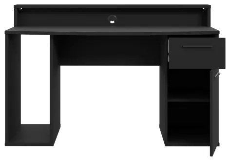 IVAR világítással ellátott íróasztal, fekete