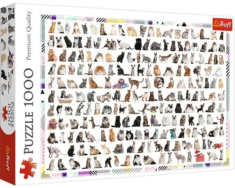 Puzzle - 208 cats - 1000 db