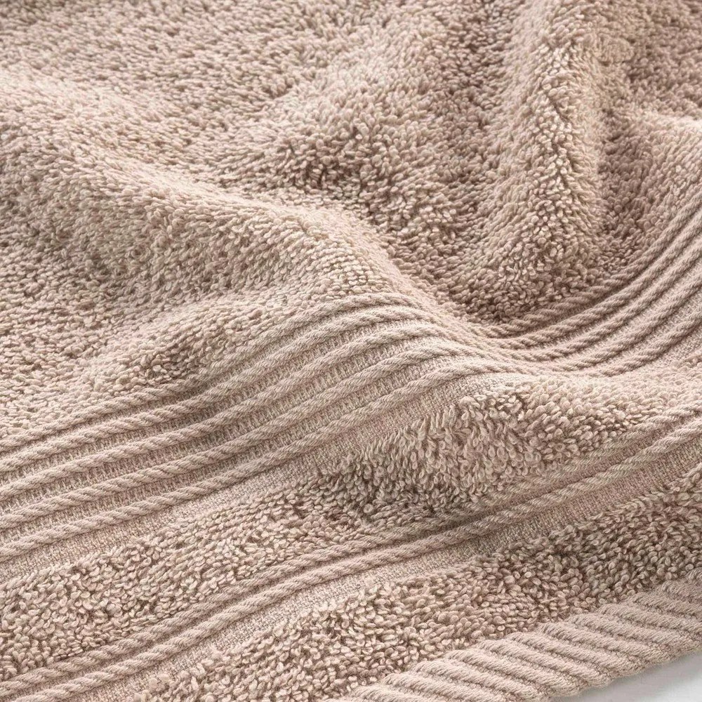 Világosbarna frottír pamut törölköző 30x50 cm Tendresse – douceur d'intérieur