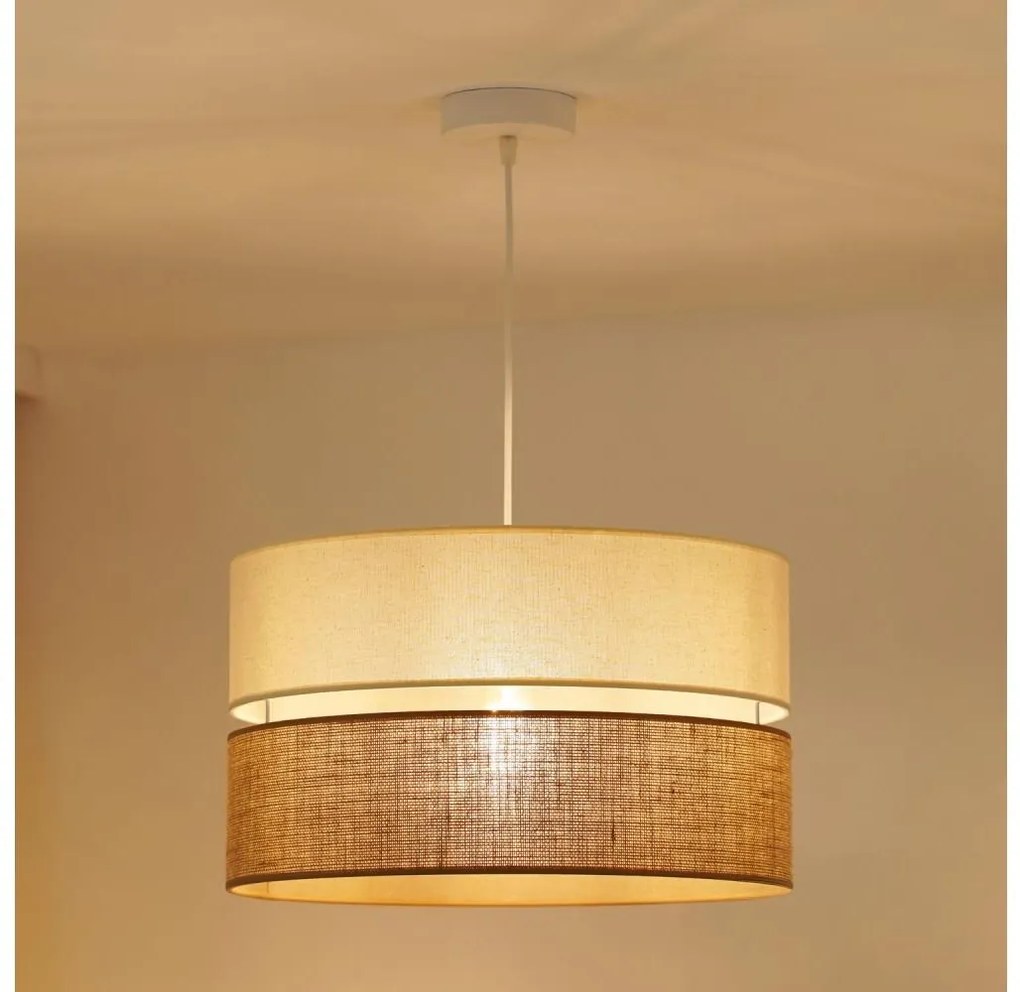 Brilagi - ROYAL YUTE lógó 1xE27/15W/230V, 40 cm, bézs/krém