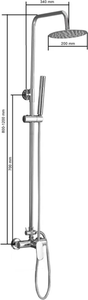 Mitchell zuhanyszett csapteleppel