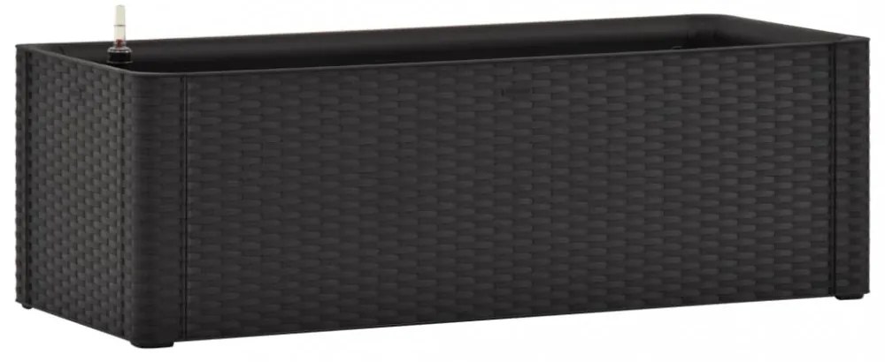 antracitszürke kerti magaságyás öntözőrendszerrel 100x43x33cm