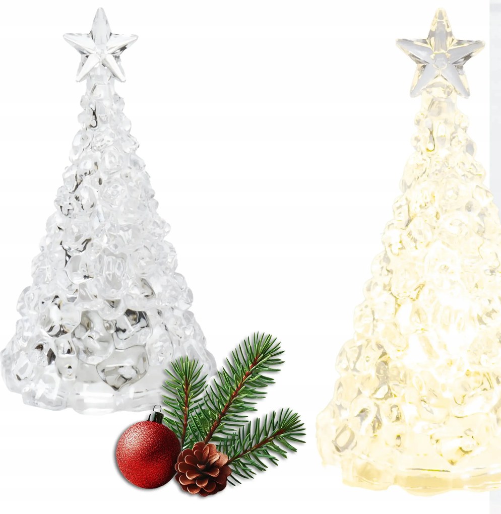 Karácsonyi dekoráció LED-es világító karácsonyfa figura ajándék gyerekeknek