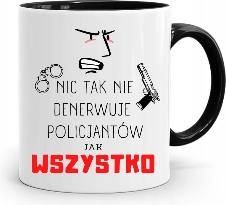 Fekete Rendőr Bögre, Akit Minden Idegesít A fényképes nyomattal