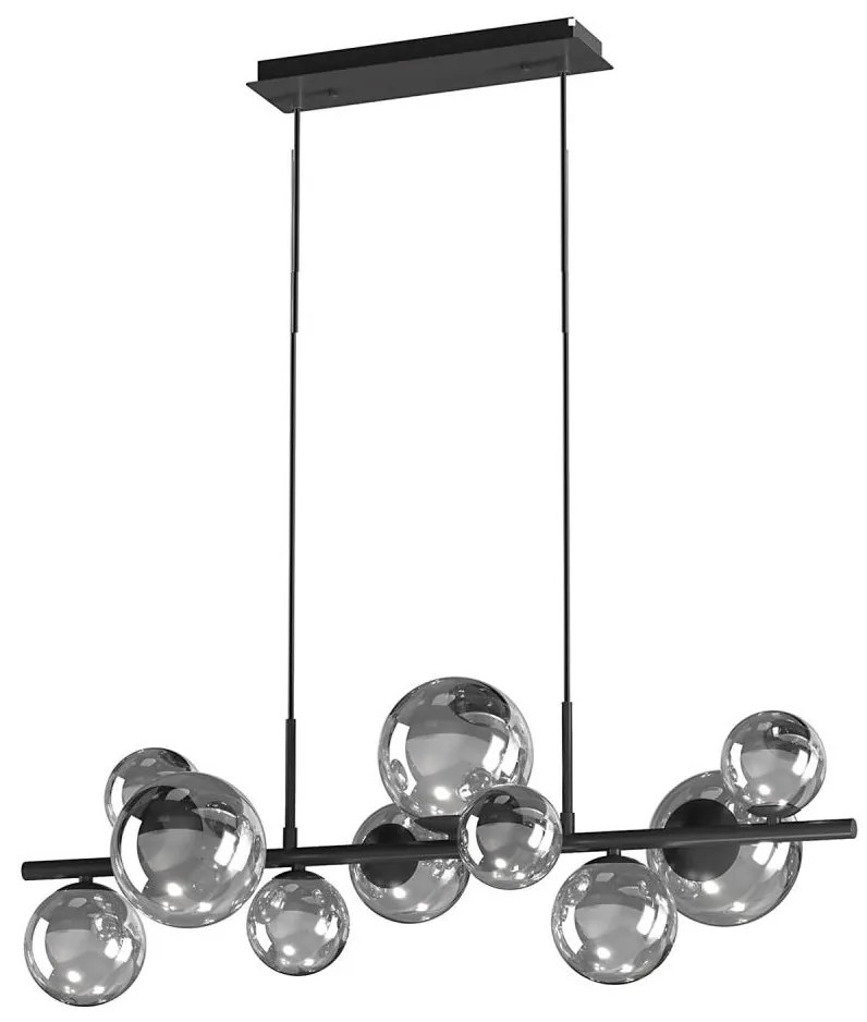 ONLI - Csillár zsinóron PALOMA 10xG9/10W/230V fekete/füstös