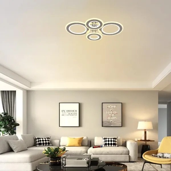 LED Dimmelhető felületre szerelhető csillár LED/100W/230V 3000-6500K + távirányítás