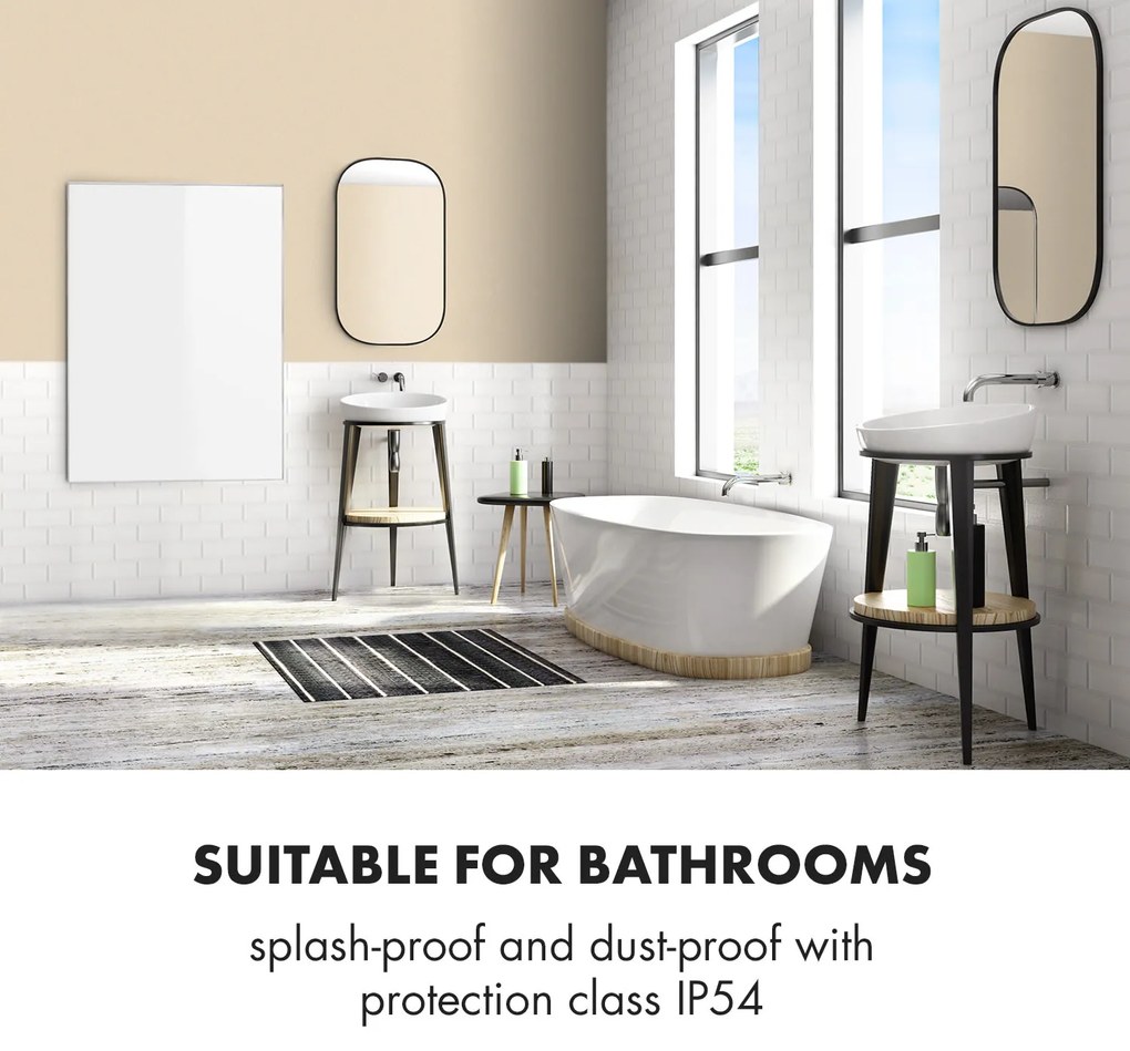 Klarstein Wonderwall Air 96, infravörös hősugárzó, 120 x 81 cm, 960 W, falra szerelhető, távirányító, fehér