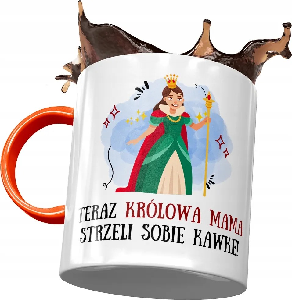 Narancssárga bögre Anyák napjára, fényképes nyomtatással