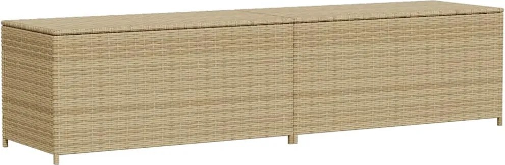 vidaXL vegyes bézs polyrattan kerti tárolóláda 469 L