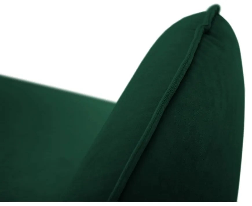 Sötétzöld bársony kanapé 200 cm Vienna – Cosmopolitan Design