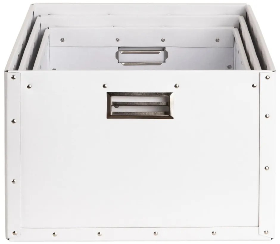 Fehér karton tárolódoboz szett 3 db-os Ture – Bigso Box of Sweden