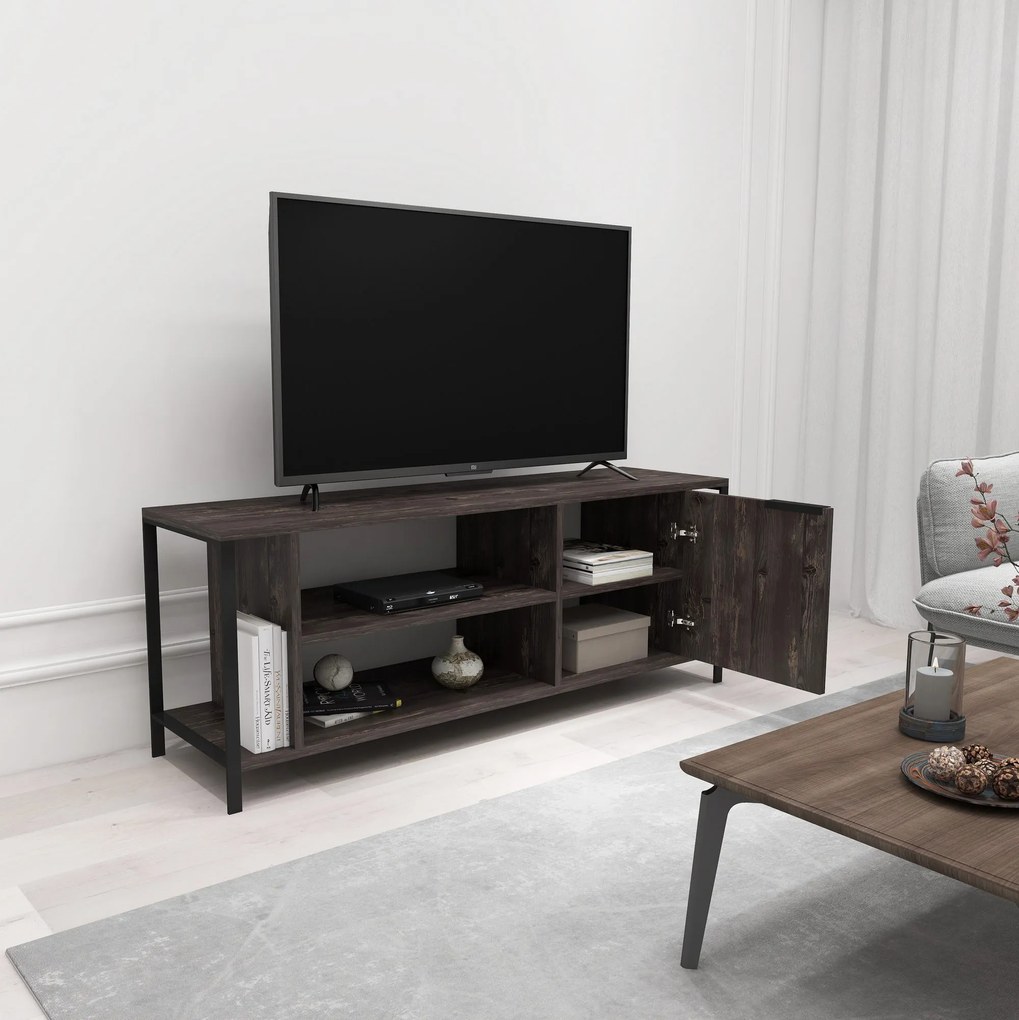 TV asztal/szekrény Brody (sötétbarna + fekete). 1072858